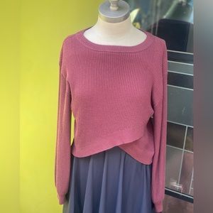 Lululemon Reversible Crossover Sweater size 4 | Long Sleeve Top | Pink Burgundy